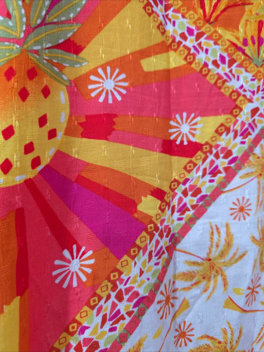Haute Hippie Vibrant Multicolor Pineapple Floral Tie-Waist Kimono Cardigan, Nwot - Picture 13 of 16